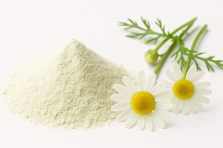 Apigenin-rich chamomile flowers and powder used in YuSleep